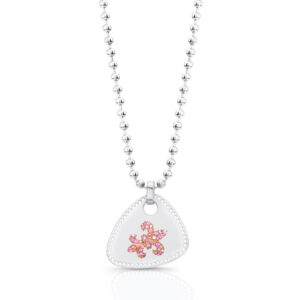 Fleur De Lis Guitar Pick Pendant with Diamond Border