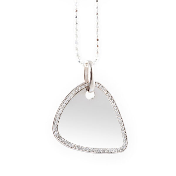 Guitar Pick Pendant with Diamond Border (W) - Image 3