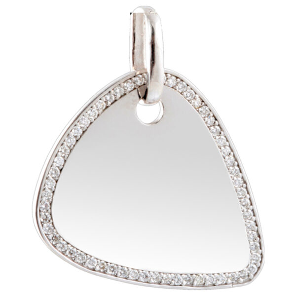 Guitar Pick Pendant with Diamond Border (W) - Image 4