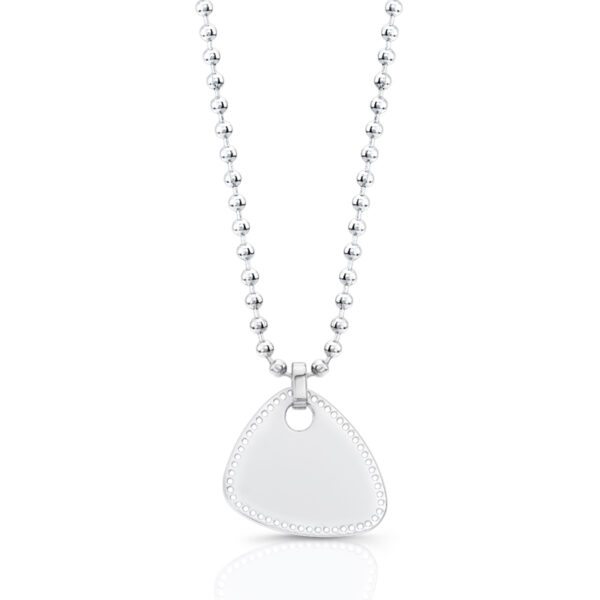 Crown Guitar Pick Pendant with Drilled Border - Image 3