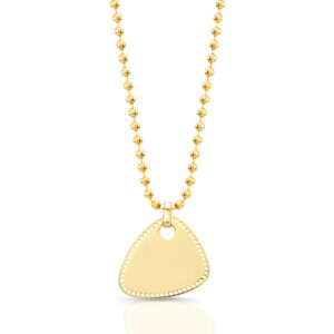 Guitar Pick Necklace with Drilled Border (Y)